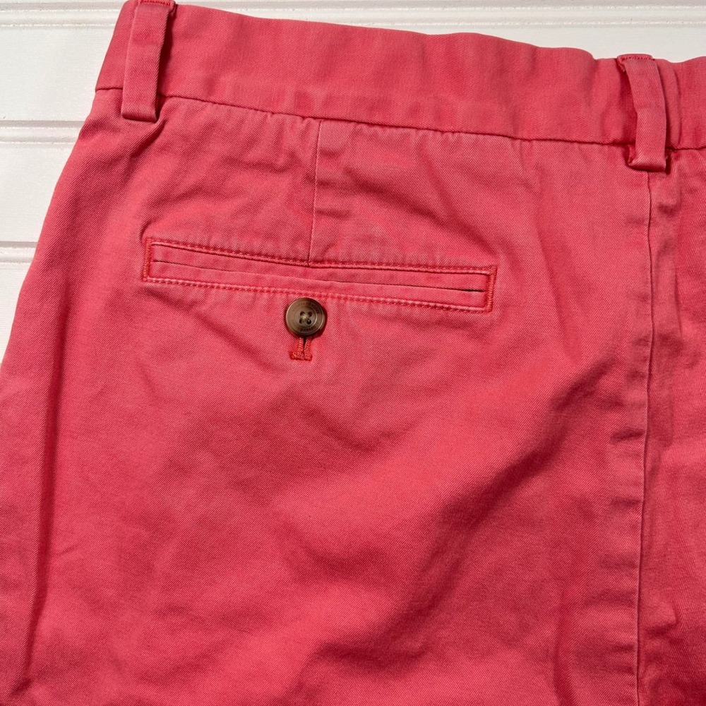 Vineyard Vines Breaker Chino Shorts Mens 33 Salmon Coral Pink Stretch Flat Front - Picture 14 of 15
